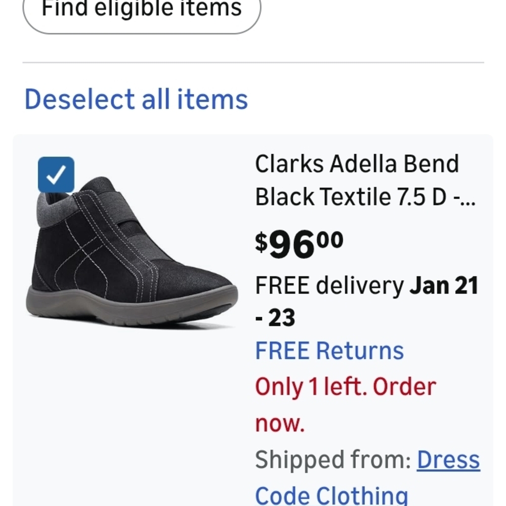 Clarks Adella Bend Cloudsteppers Black Ankle Boots - Picture 2 of 7